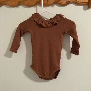 Rylee + Cru 12m brown bodysuit